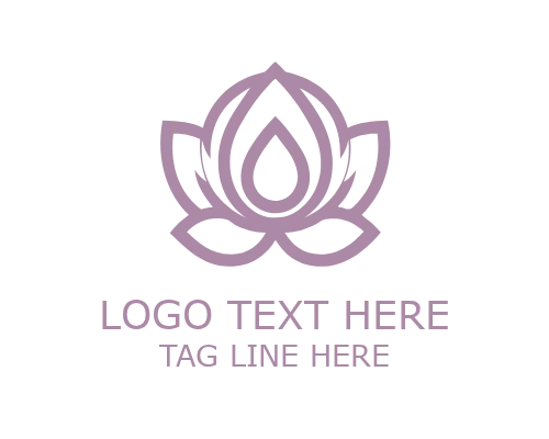 Lotus Bloom Floral Logo for Natural Beauty Branding