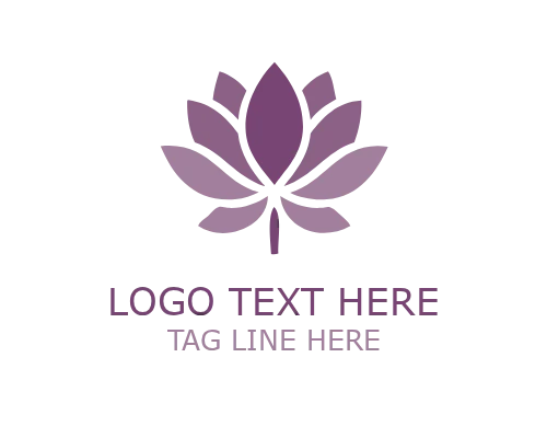 Lotus Floral Badge Logo for Spa and Wellness Branding