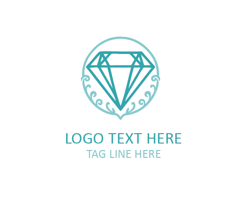 Lotus Floral Diamond Logo for Spiritual and Premium Branding