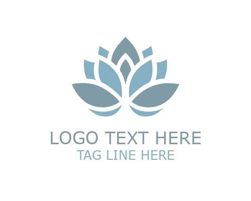 Lotus Floral Icon Logo for Spa and Cosmetic Branding