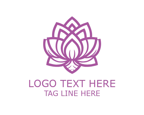 Lotus Floral Spa Logo for Wellness and Beauty Branding