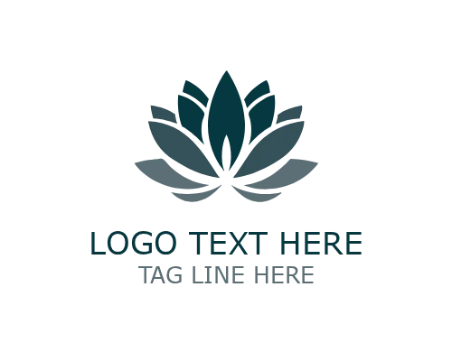 Lotus Floral Symbol Logo for Beauty and Wellness Branding