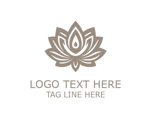 Lotus Floral Wreath Logo for Elegant Beauty and Wellness Branding