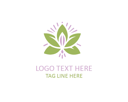 Lotus Flower Outline Logo