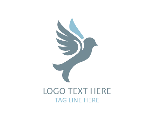 Love Bird Abstract Heart Logo for Romantic Branding