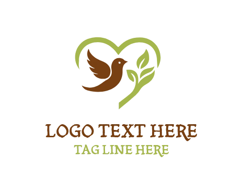 Love Bird Beak Touch Logo