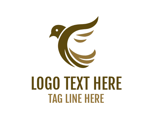 Love Bird Circle Emblem Logo