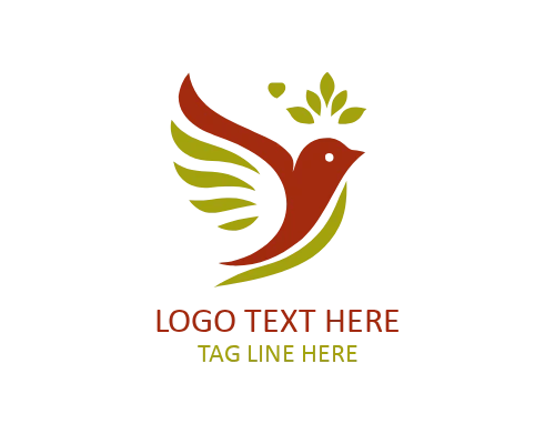 Love Bird Circle Logo for Romantic Identity