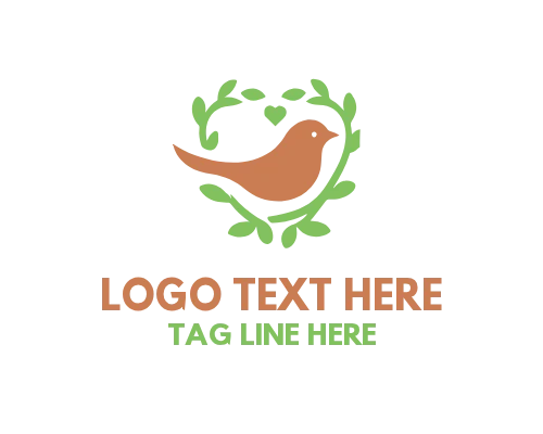 Love Bird Close Curve Logo