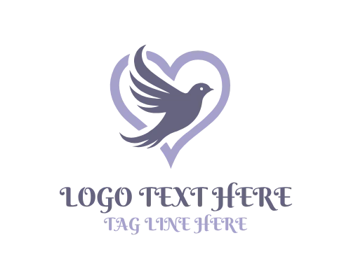 Love Bird Connected Lines Logo