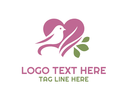 Love Bird Facing Pair Logo