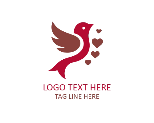 Love Bird Flat Logo for Modern Branding