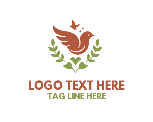 Love Bird Frame Elegant Logo