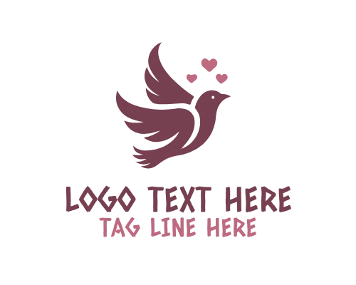 Love Bird Gentle Nuzzle Logo