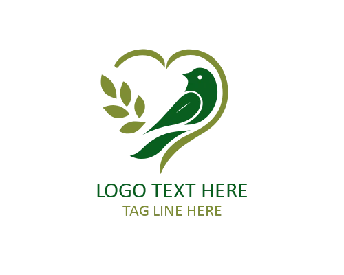 Love Bird Geometric Logo for Creative Identity