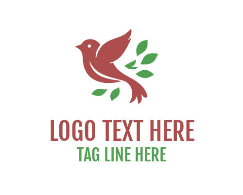 Love Bird Heart Embrace Logo