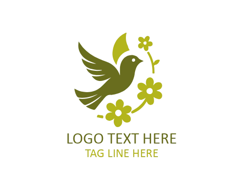 Love Bird Home Flat Logo for Family and Lifestyle Brands