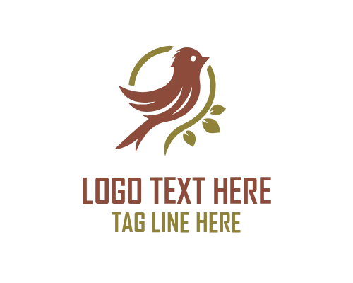 Love Bird Hugging Shape Logo