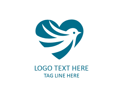 Love Bird Icon Logo for Elegant Identity