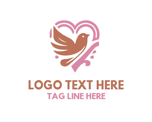 Love Bird Infinity Symbol Logo