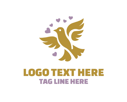Love Bird Lettermark Logo