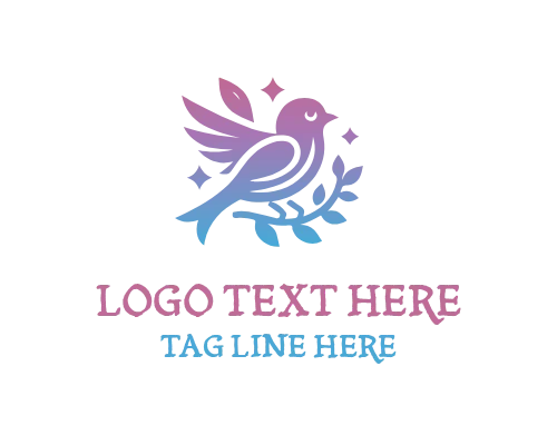 Love Bird Line Romance Logo