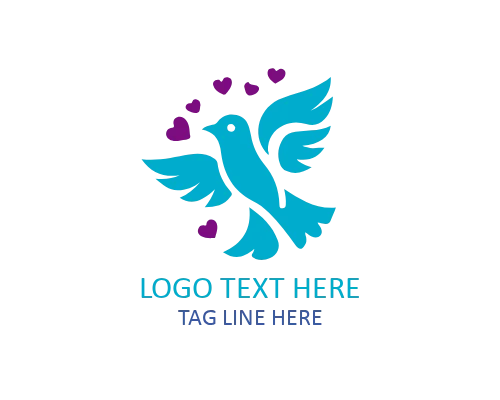 Love Bird Minimal Symbol Logo for Modern Identity