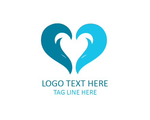 Love Bird Modern Icon Logo for Romantic Branding