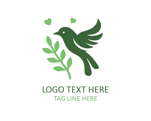 Love Bird Modern Outline Logo for Clean Branding