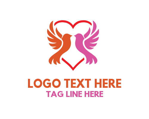 Love Bird Negative Space Logo