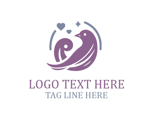Love Bird Nest Family Logo