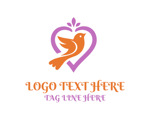 Love Bird on Branch Logo