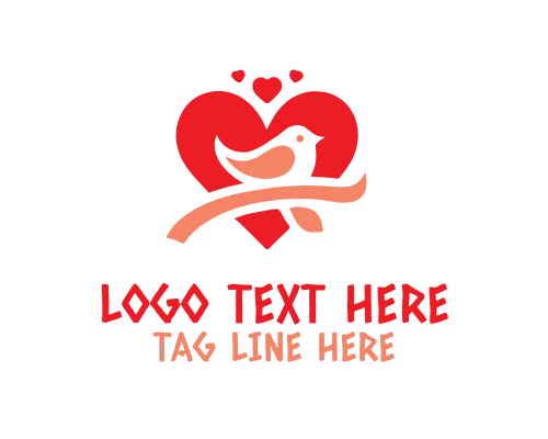 Love Bird on Branch Romance Logo