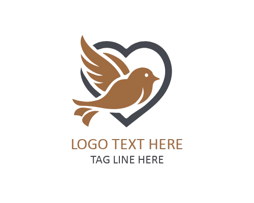 Love Bird Simple Logo for Romantic Branding
