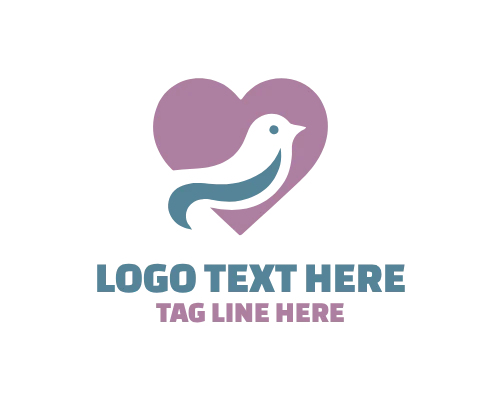 Love Bird Star Concept Logo