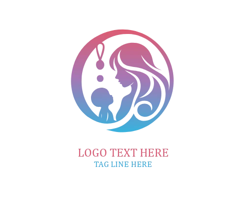  Loving Family Symbol Mom And Baby Logo