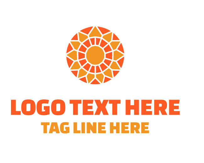 Luminous Geometric Sun Logo