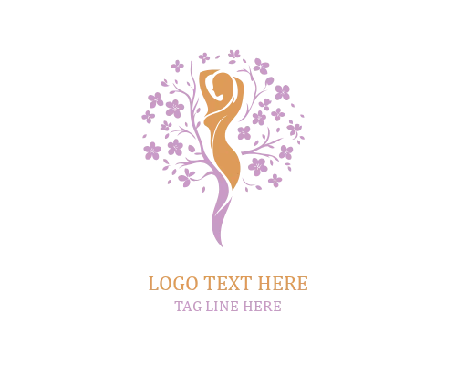 Lunar Energy Woman Tree Logo