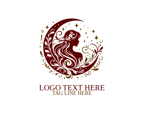 Lunar Wave Moon Woman Logo