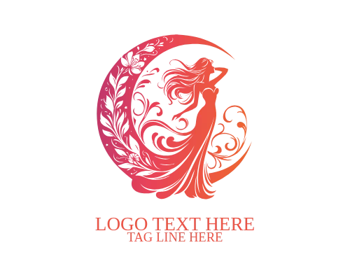 Lunar Woman Mask Logo