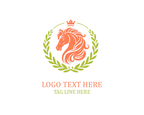Luxury Badge Horse Crown Logo