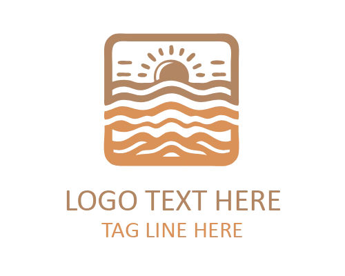 Luxury Beach Emblem Logo for Premium Coastal Identity
