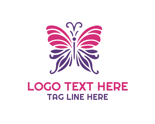 Luxury Boutique Butterfly Logo Design
