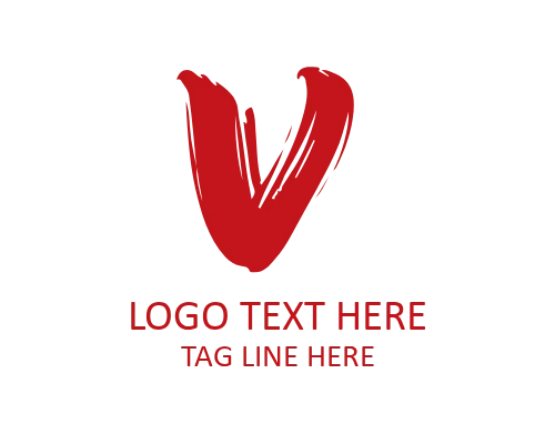Luxury Brush Letter V Logo for Premium Business Branding