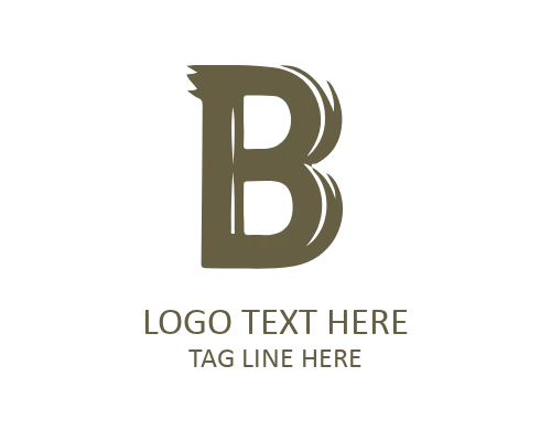 Luxury Calligraphy Brush Letter B Symbol Logo for Premium Branding