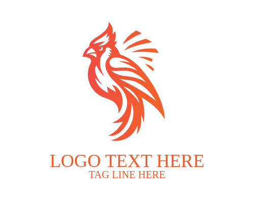 Luxury Cardinal Bird Brand Mark