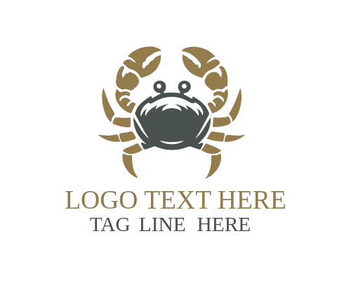 Luxury Coastal Crab Brand Logo