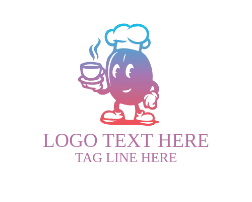 Luxury Coffee Mascot Logo