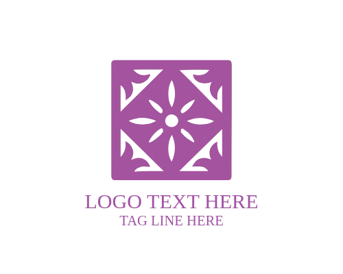  Luxury Elegant Floral Cube Logo