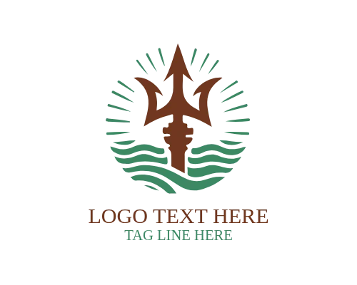  Luxury Emblem Trident Logo
